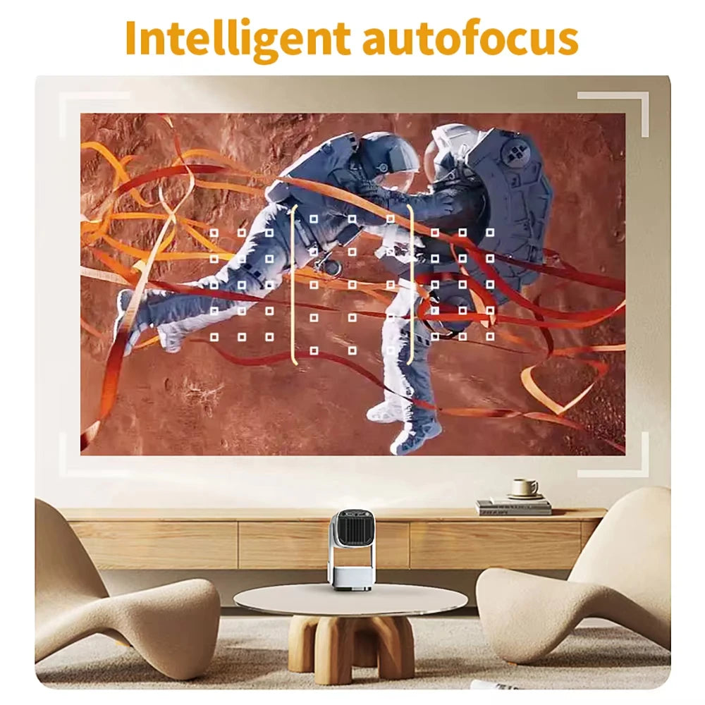 K2 Android 11.0 HY400 Projector 4K Triple LED Projector with Zoom Battery 1080p Native Max Auto Focus Keystone K2 Beamer