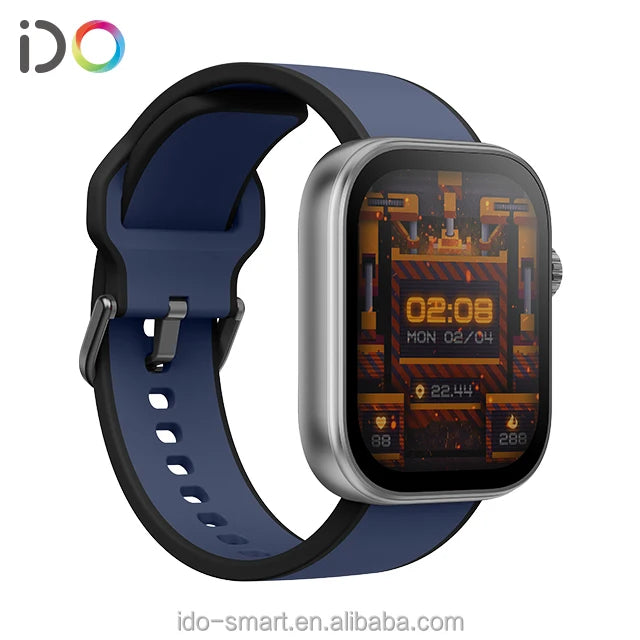 410*494 AMOLED Screen 1.99" Square Shape 3ATM Waterproof Wearable Bluetooth One-Key Connection Sleep Tracker Call Reminder