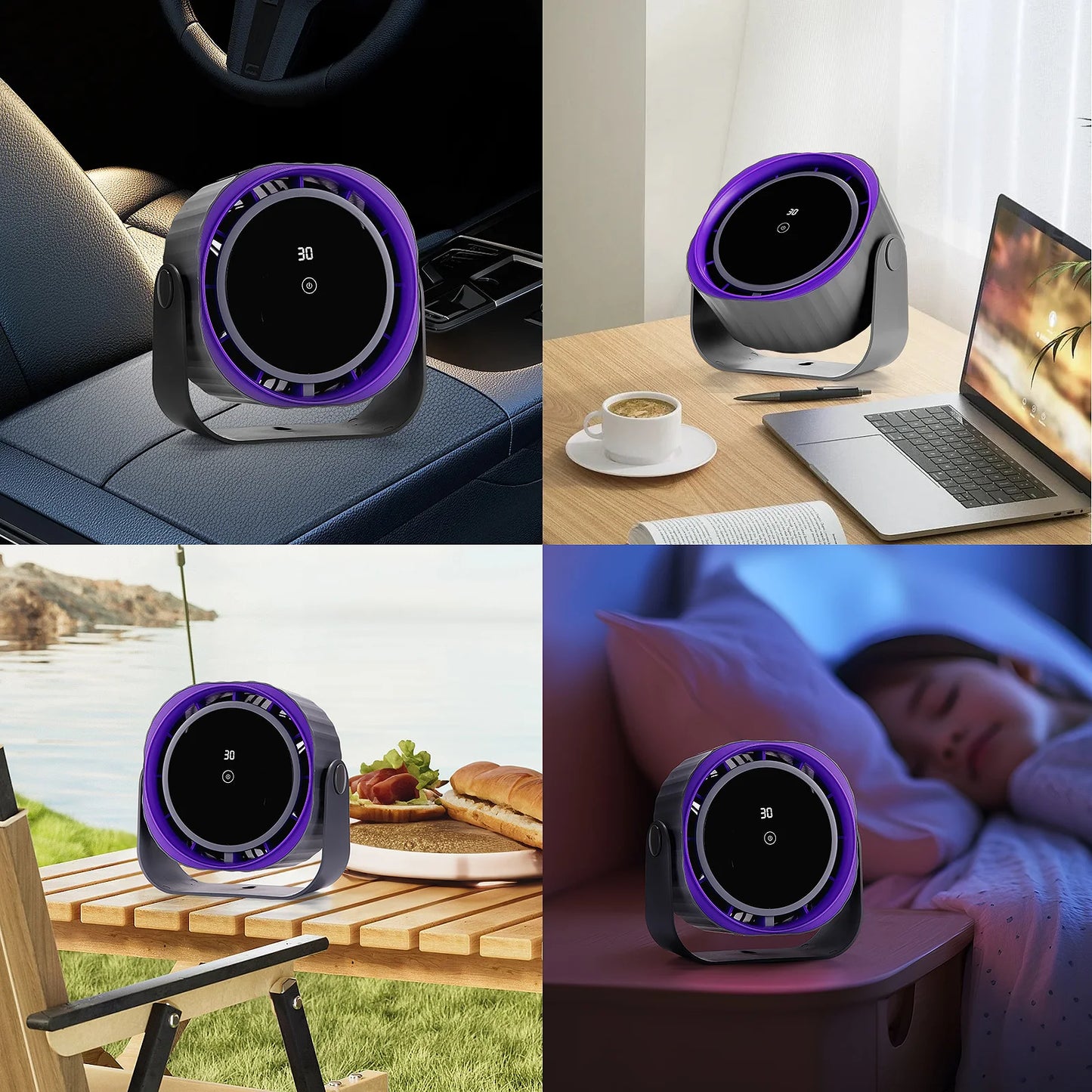 USB Rechargeable High-Speed Portable Adjustable Fan for Office and Outdoor Use Consumer Electronics Product Cooling
