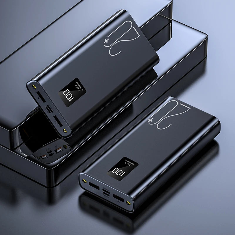 Factory Wholesale OEM Portable Charger Aluminum Alloy Material Dual USB Output Dual Input 20000mah Power Bank 10000mah