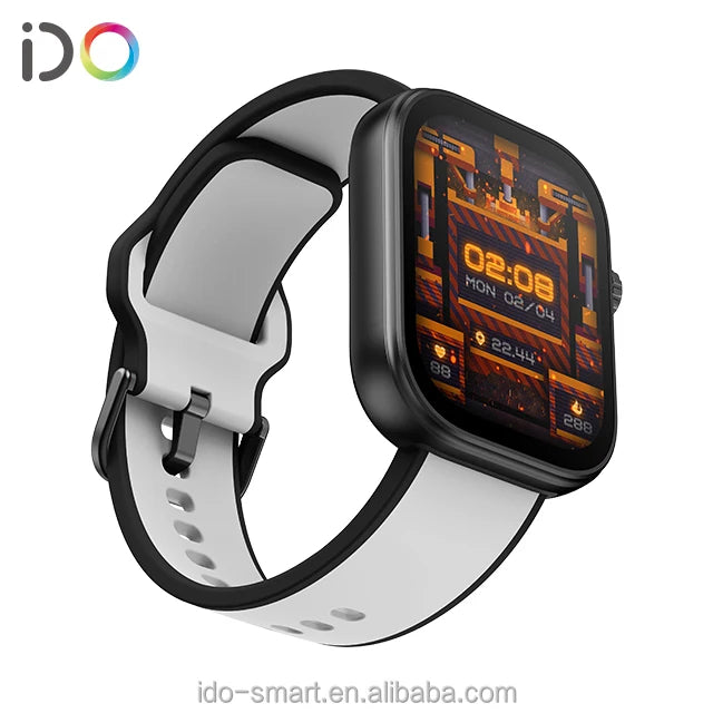 410*494 AMOLED Screen 1.99" Square Shape 3ATM Waterproof Wearable Bluetooth One-Key Connection Sleep Tracker Call Reminder