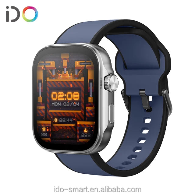 410*494 AMOLED Screen 1.99" Square Shape 3ATM Waterproof Wearable Bluetooth One-Key Connection Sleep Tracker Call Reminder