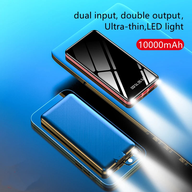 Dual Input and Dual Output, 2.1A Fast Charge 10000mAh Latest Power Bank