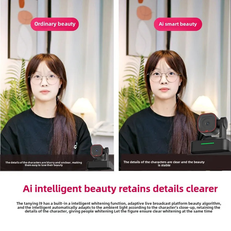 4K Live Broadcast Smart Computer AI Following Camera 60 Frames Beauty Obstacle Exploration for Conference