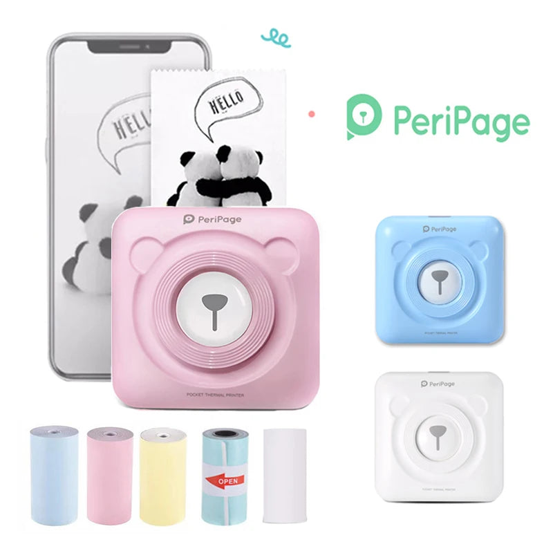 Peripage 2inch 58mm Portable Thermal Photo Printer Mini Wireless Receipt Color Label Impresora for Android Office Use in Stock!