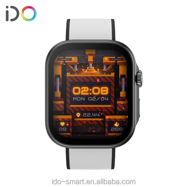 410*494 AMOLED Screen 1.99" Square Shape 3ATM Waterproof Wearable Bluetooth One-Key Connection Sleep Tracker Call Reminder