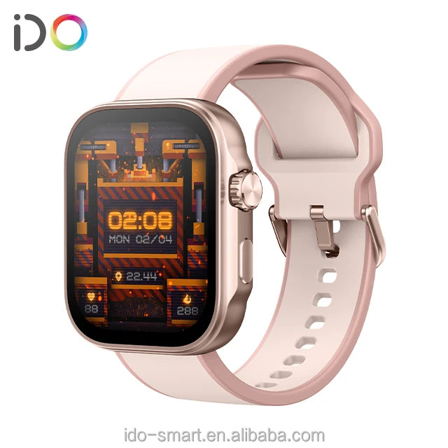 410*494 AMOLED Screen 1.99" Square Shape 3ATM Waterproof Wearable Bluetooth One-Key Connection Sleep Tracker Call Reminder