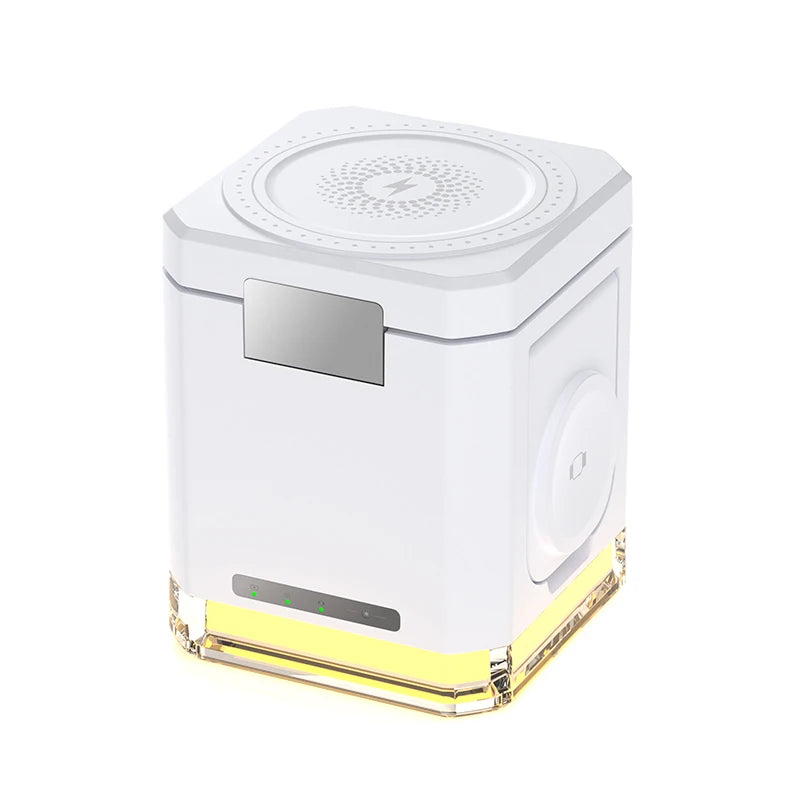 Corporate Gift Set Multifunctional Strong Magnetic 15W With Night Light Wireless Charger 3 in 1 for iphone 16 15 14 Custom Logo