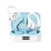 YW02 Wireless Sport Earbuds with Stereo Hifi Sound Waterproof Headphones EarHook Microphone for Bluetooth Earphones Blue JL