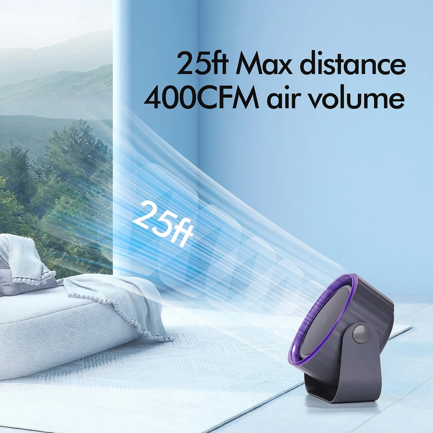 USB Rechargeable High-Speed Portable Adjustable Fan for Office and Outdoor Use Consumer Electronics Product Cooling