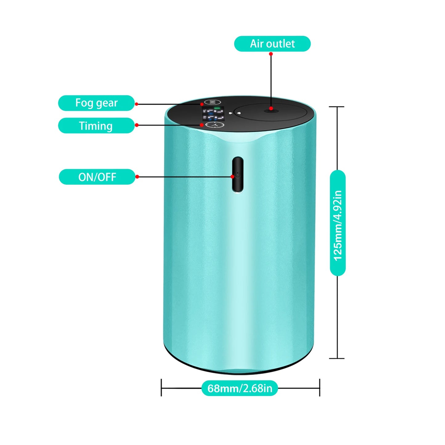 Pure Essential Oils Car Waterless Aromatherapy Diffuser Automatic Fragrance Sprayer Home Rechargeable Essential Oil Diffuser