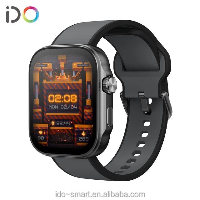 410*494 AMOLED Screen 1.99" Square Shape 3ATM Waterproof Wearable Bluetooth One-Key Connection Sleep Tracker Call Reminder