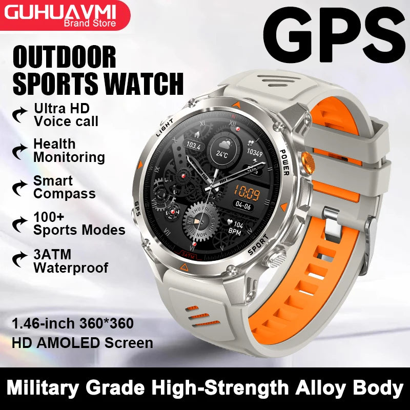 2025 New For HUAWEI IOS T-Rex 3 GPS Smart Watch 10 ATM Waterproof Built-in Dual-band GNSS Compass Military Sport Smartwatch Men