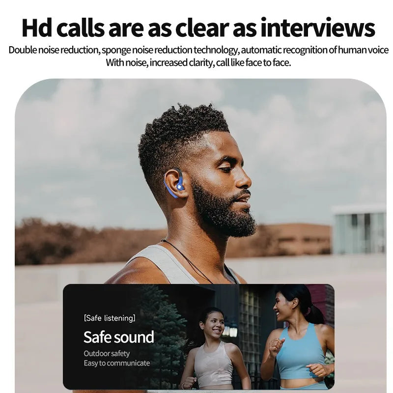 Bluetooth Business Earphones Talk/Music Time 20/30 Hours LED Digital Display With MlC Noice Cancelling Wireless Headset