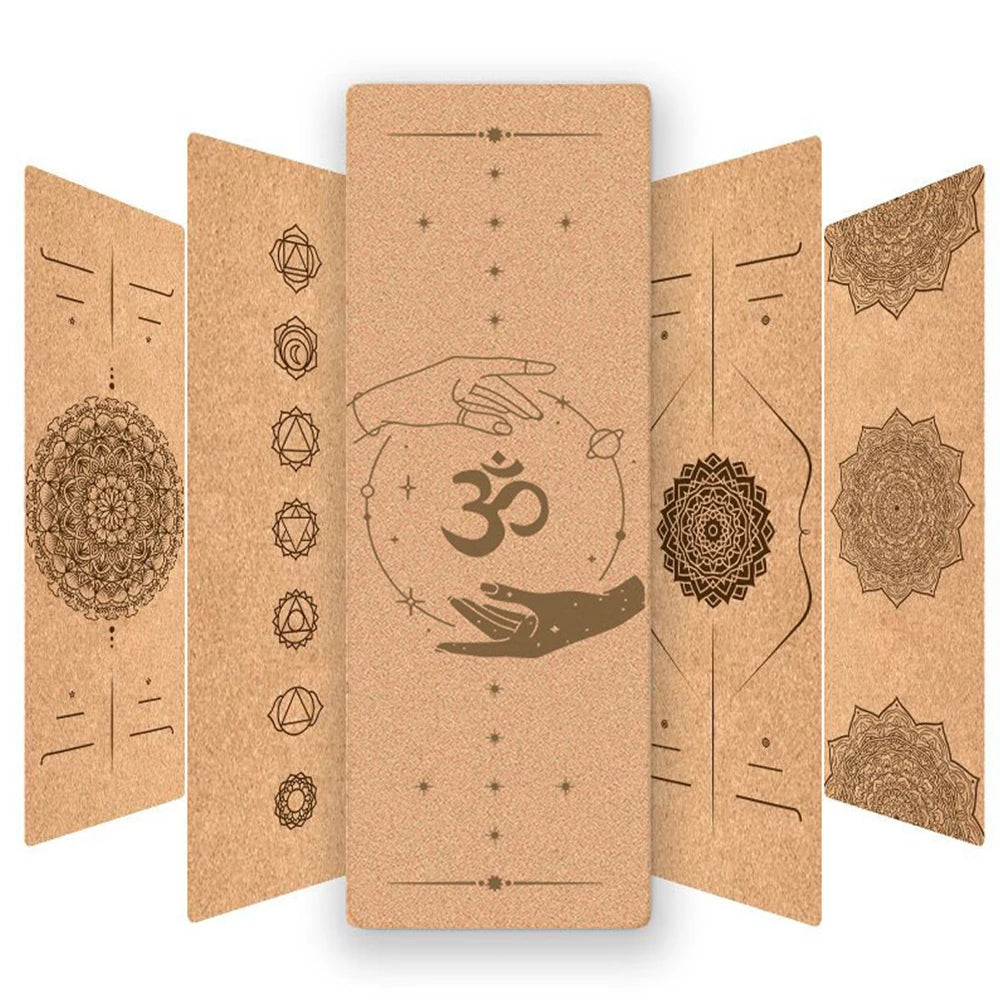 6mm Thickness Eco Friendly Cork Yoga Mat for Beginner Gym Cushion Fitness Rugs Customized
