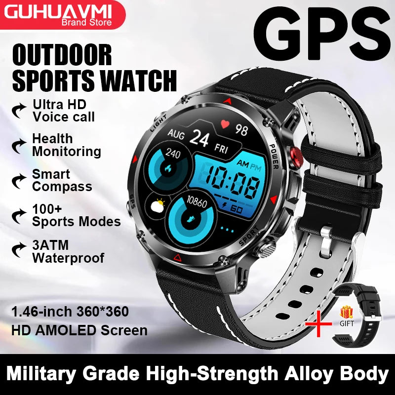2025 New For HUAWEI IOS T-Rex 3 GPS Smart Watch 10 ATM Waterproof Built-in Dual-band GNSS Compass Military Sport Smartwatch Men