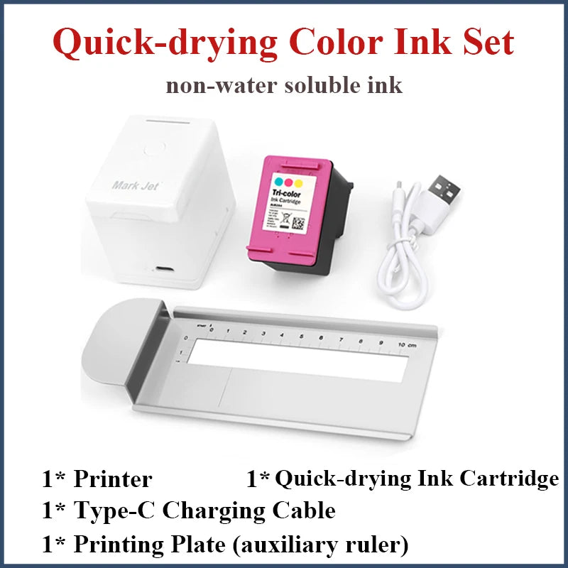 Mark Jet Mini Portable Color Printer Customized Text Smartphone Wireless Printing Handheld Inkjet Printer Tattoo Printer