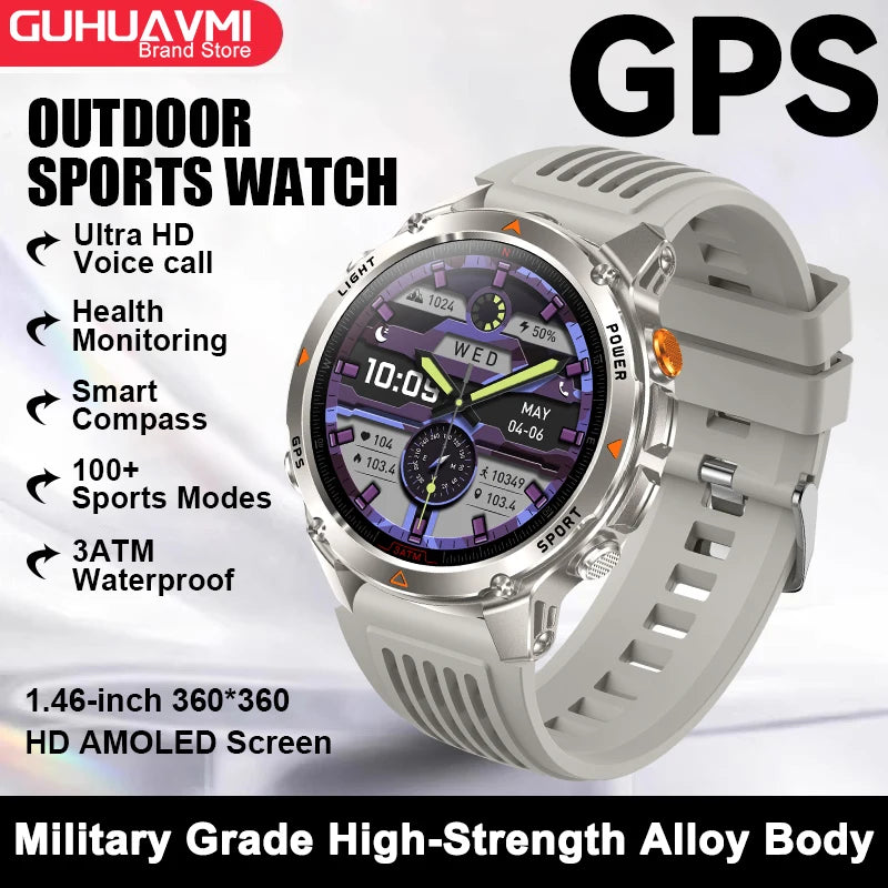 2025 New For HUAWEI IOS T-Rex 3 GPS Smart Watch 10 ATM Waterproof Built-in Dual-band GNSS Compass Military Sport Smartwatch Men