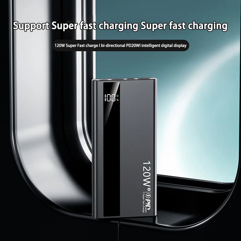 XIAOMI 200000mAh High Capacity 120W PowerBank Super Fast Charging Portable External Battery Powerbank For Iphone Samsung Huawei