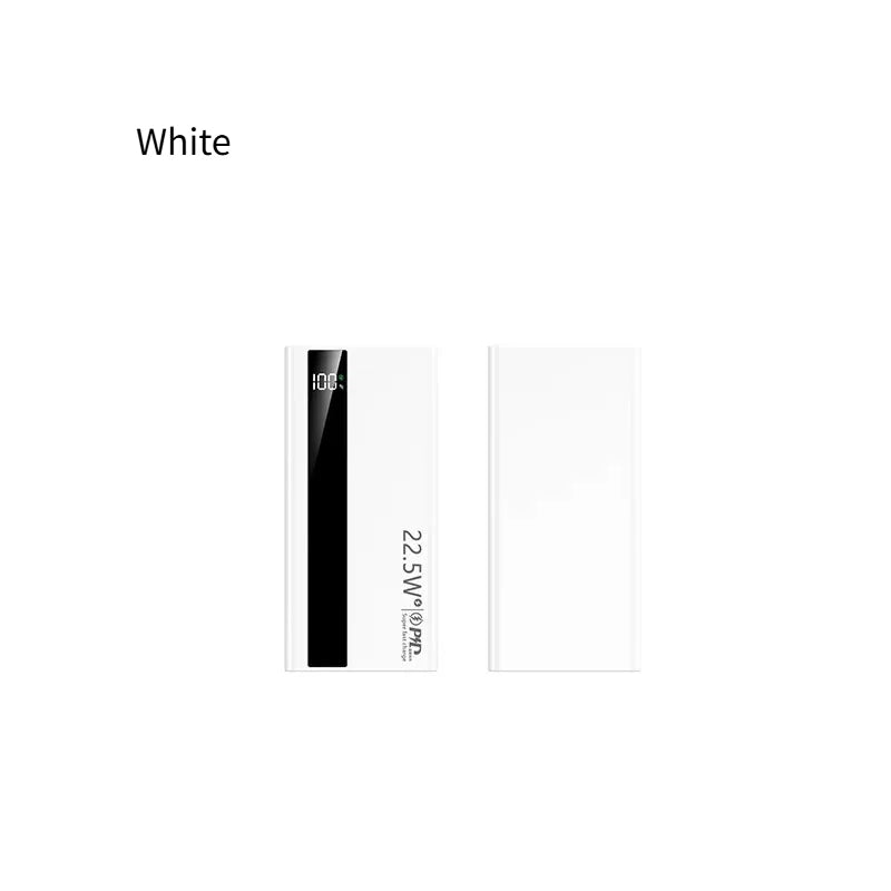 Ultra-thin 120W Super Fast Charging 20000mAh Power Bank with Digital Display Mobile Power Supply Suitable for IPhone Xiaomi
