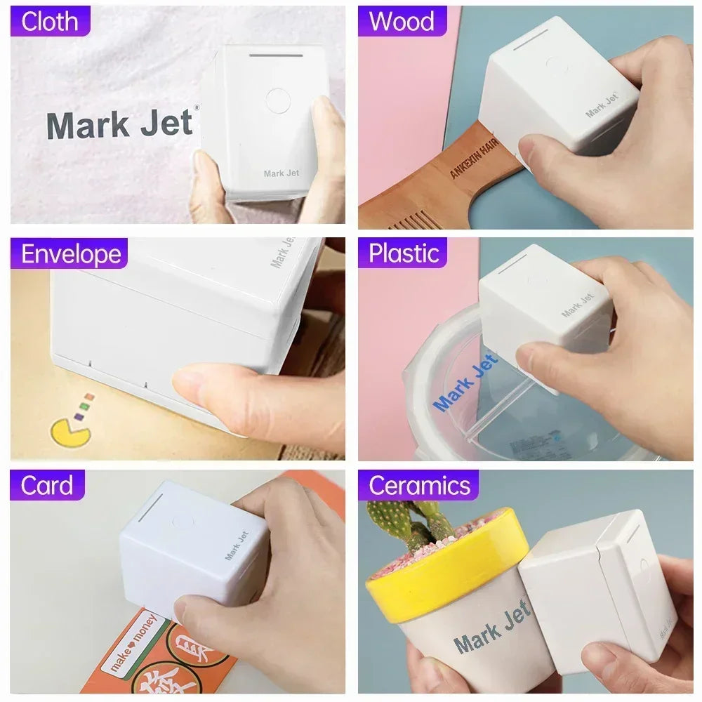 Mark Jet Mini Portable Color Printer Customized Text Smartphone Wireless Printing Handheld Inkjet Printer Tattoo Printer