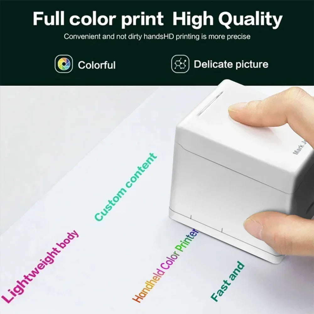 Mark Jet Mini Portable Color Printer Customized Text Smartphone Wireless Printing Handheld Inkjet Printer Tattoo Printer