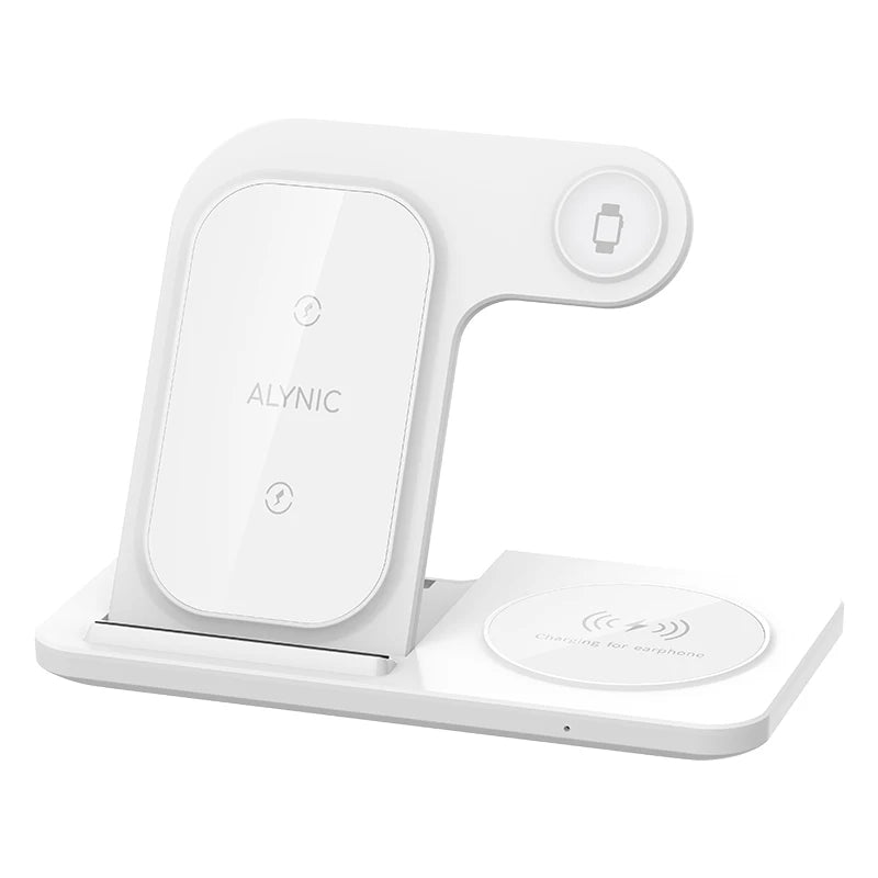 30W LED Fast Wireless Charger Stand 3 in 1 Foldable Charging Station For iPhone 15 14 13 12 11 Apple Watch 9 8 7 6 5 AirPods Pro