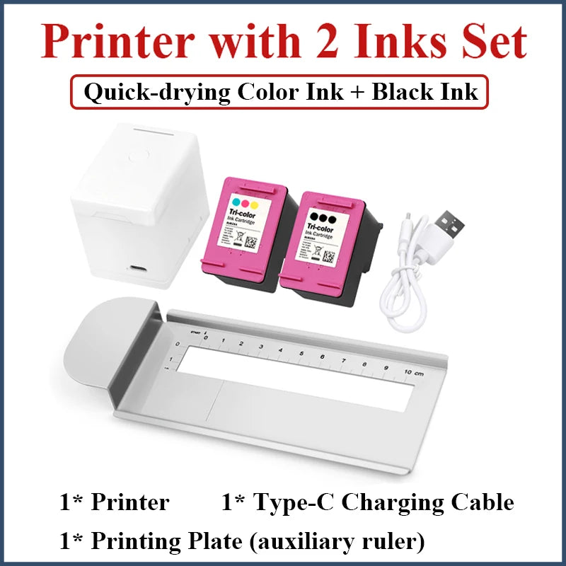 Mark Jet Mini Portable Color Printer Customized Text Smartphone Wireless Printing Handheld Inkjet Printer Tattoo Printer