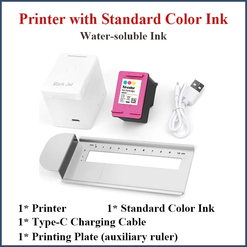 Mark Jet Mini Portable Color Printer Customized Text Smartphone Wireless Printing Handheld Inkjet Printer Tattoo Printer