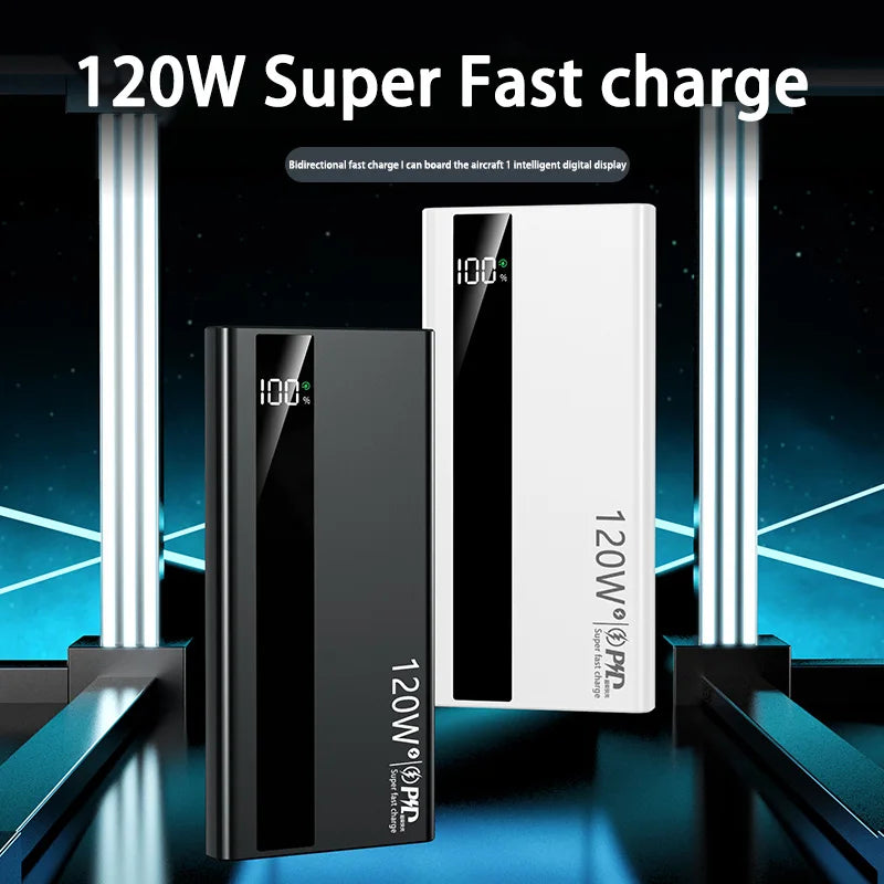 XIAOMI 200000mAh High Capacity 120W PowerBank Super Fast Charging Portable External Battery Powerbank For Iphone Samsung Huawei