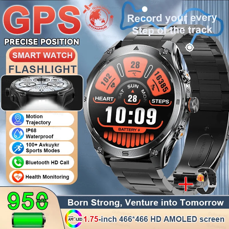New For Xiaomi Military Smart Watch Men 10ATM Waterproof Outdoor Sport Fitness Tracker Health Monitor Bluetooth Call Smart Watch