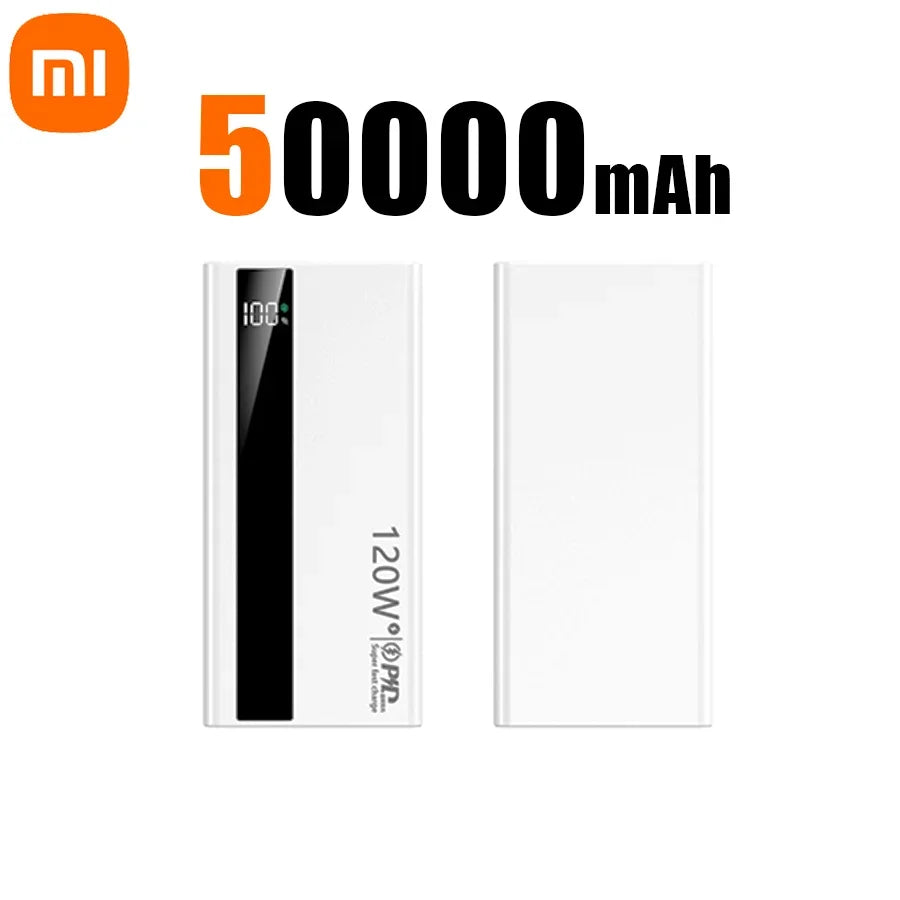 XIAOMI 200000mAh High Capacity 120W PowerBank Super Fast Charging Portable External Battery Powerbank For Iphone Samsung Huawei