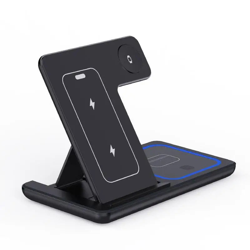 Xiaomi MIJIA 3 in 1 Wireless Charger Stand Pad Foldable Fast Charging Station Dock For iPhone 16 15 14 13 12 11 X iwatch Airpods