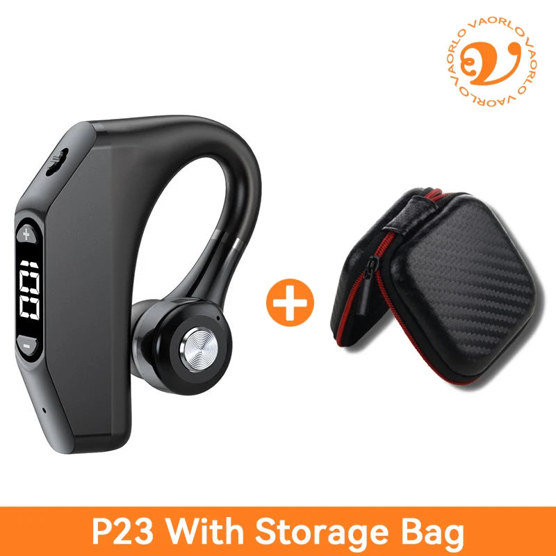 Bluetooth Business Earphones Talk/Music Time 20/30 Hours LED Digital Display With MlC Noice Cancelling Wireless Headset