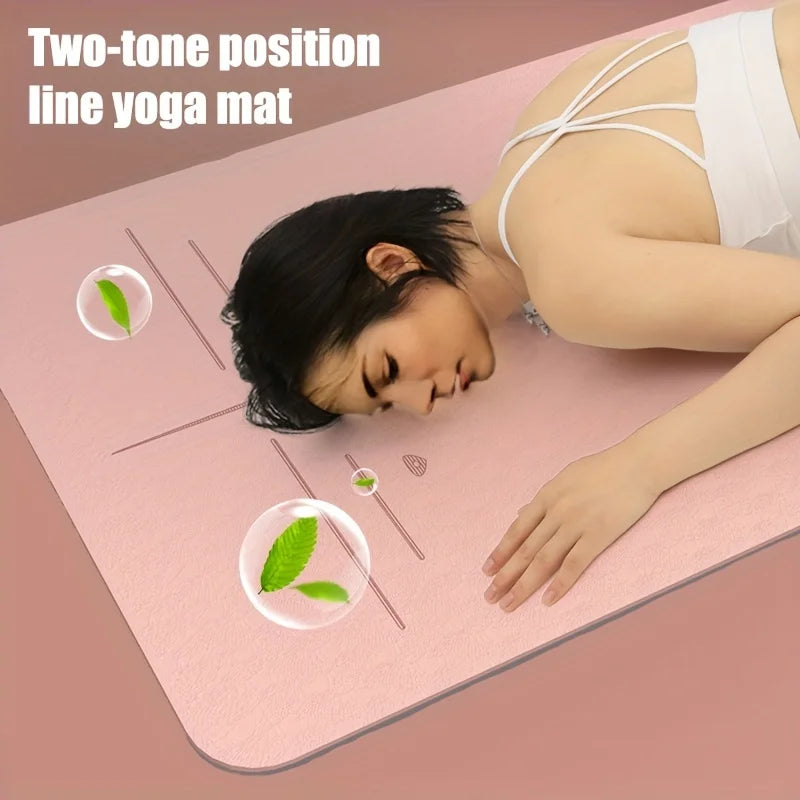 1 Piece TPE Non-slip Yoga Pilates Training Mat, Home Fitness Accessories, Yoga Mat