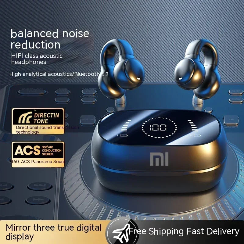 Xiaomi Wireless Earphones Hanging Sports Earphones HIFI-level Sound Quality Smart Fingerprint Touch LED Smart Display Earphones
