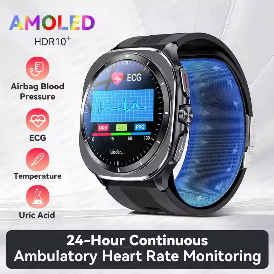 2025 New Guhuavm Air Pump Airbag Accurate Measure Smart Watch Men Micro Physical Examination Blood Pressure Sport SmartWatches