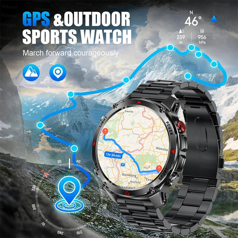 2025 New For HUAWEI IOS T-Rex 3 GPS Smart Watch 10 ATM Waterproof Built-in Dual-band GNSS Compass Military Sport Smartwatch Men