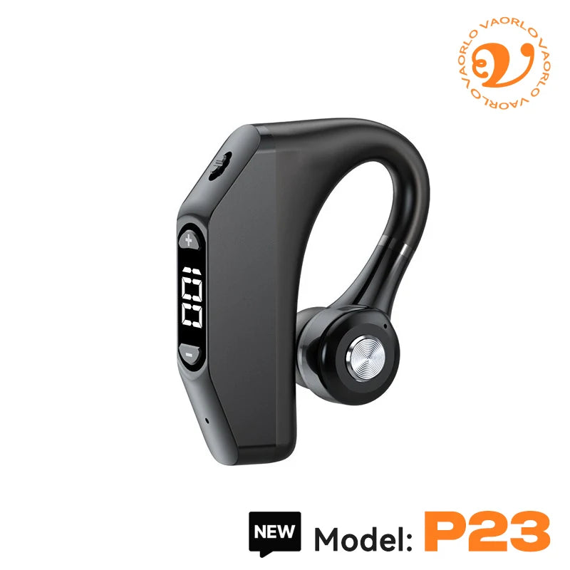 Bluetooth Business Earphones Talk/Music Time 20/30 Hours LED Digital Display With MlC Noice Cancelling Wireless Headset