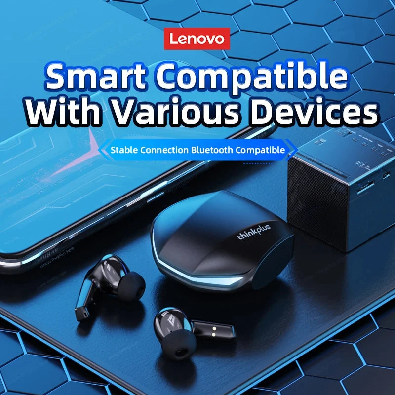 Lenovo GM2Pro Wireless Bluetooth Headset LED Light Waterproof Noise Cancelling Earbuds Wireless Headphones Bluetooth Earphones