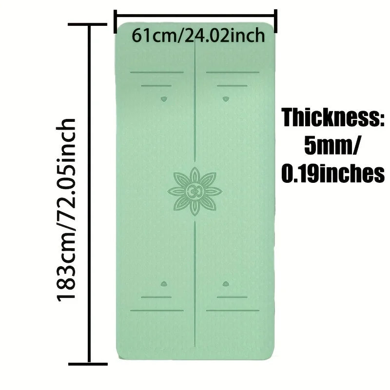 1 Piece TPE Non-slip Yoga Pilates Training Mat, Home Fitness Accessories, Yoga Mat