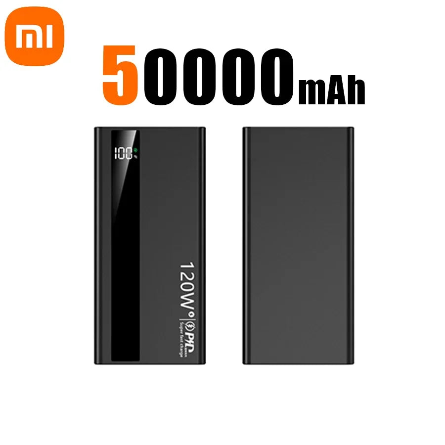 XIAOMI 200000mAh High Capacity 120W PowerBank Super Fast Charging Portable External Battery Powerbank For Iphone Samsung Huawei