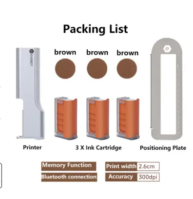 EVEBOT Printpen Food-Specific Handheld Printing on Bread Coffee Milk Tea Biscuit Pattern Logo Smart Portable Mini Small Printer