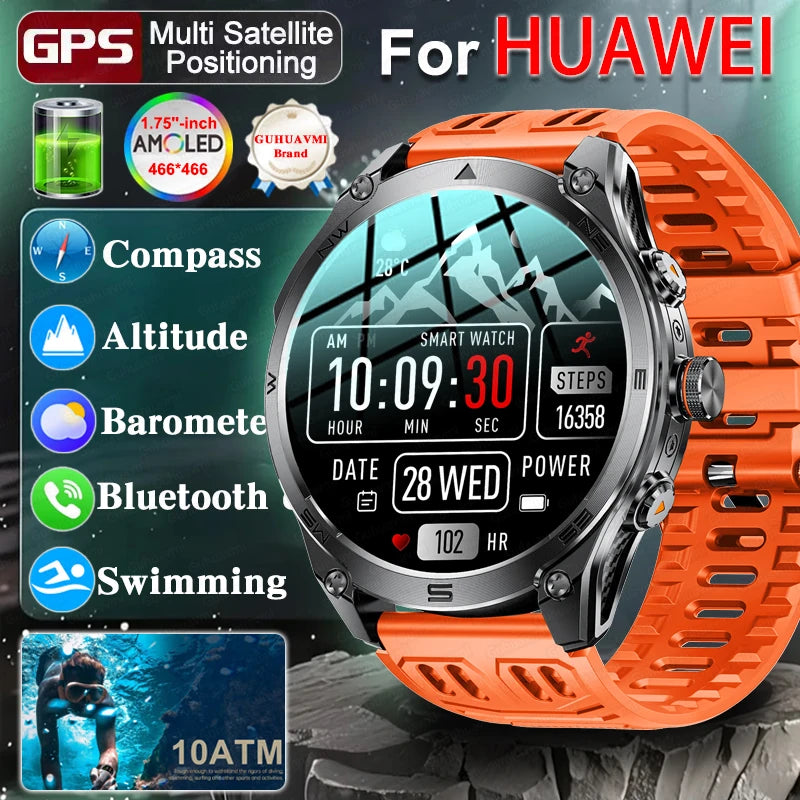 New For Xiaomi Military Smart Watch Men 10ATM Waterproof Outdoor Sport Fitness Tracker Health Monitor Bluetooth Call Smart Watch