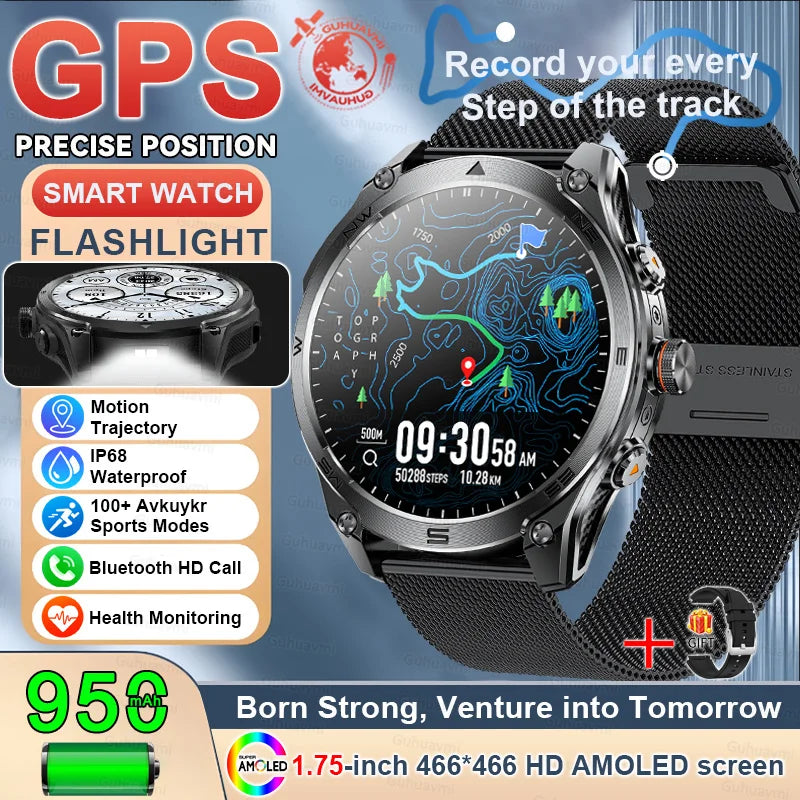 New For Xiaomi Military Smart Watch Men 10ATM Waterproof Outdoor Sport Fitness Tracker Health Monitor Bluetooth Call Smart Watch