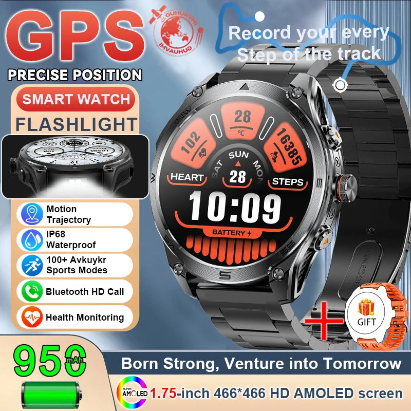 New For Xiaomi Military Smart Watch Men 10ATM Waterproof Outdoor Sport Fitness Tracker Health Monitor Bluetooth Call Smart Watch
