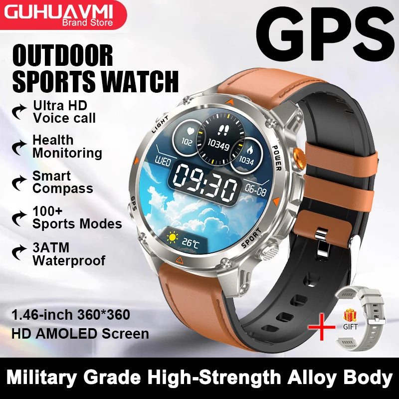2025 New For HUAWEI IOS T-Rex 3 GPS Smart Watch 10 ATM Waterproof Built-in Dual-band GNSS Compass Military Sport Smartwatch Men