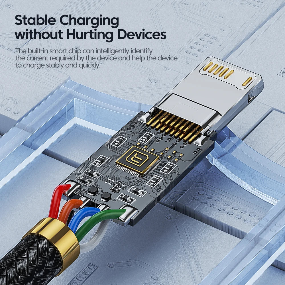 Toocki USB Cable For iphone14 13 12 11 Pro Max Xs Xr X SE 8 7 6 Plus Fast Charging Mobile Phone Data Line For Ipad Charger Wire