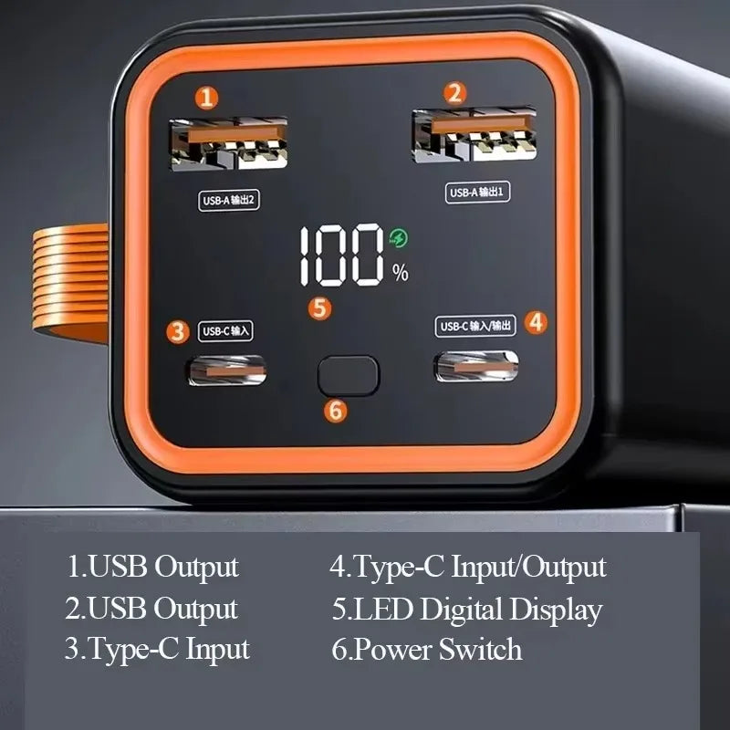 20000mAh Mini Power Bank 66W Fast Charging Power Bank Two-Way Portable External Battery Charger for IPhone Xiaomi Huawei Xiaomi