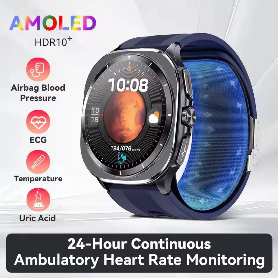 2025 New Guhuavm Air Pump Airbag Accurate Measure Smart Watch Men Micro Physical Examination Blood Pressure Sport SmartWatches